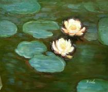 Claude Monet - Lekníny na jezeře, obrazy ručně malované