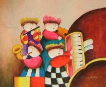 Pro děti - Dětská kapela, obrazy ručně malované