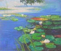Claude Monet - Jezero s lekníny, obrazy ručně malované