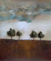 Stromy - Čtyři stromy, obrazy ručně malované