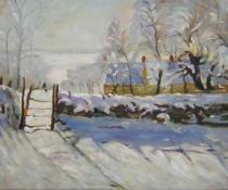Claude Monet - Pokrytá sněhem, obrazy ručně malované