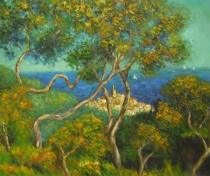 Claude Monet - Stromy na pobřeží, obrazy ručně malované