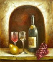 Vázy a nádoby - Nádherné víno, obrazy ručně malované