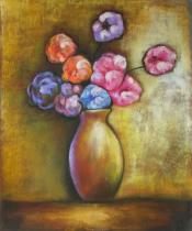 obrazy, reprodukce, Váza s barevnými květy