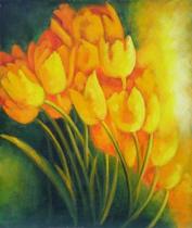obrazy, reprodukce, Žluté tulipány