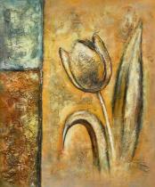 obrazy, reprodukce, Tulipán na stěně