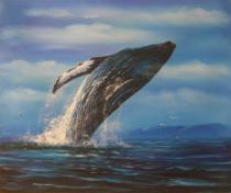 obrazy, reprodukce, Skákající velryba