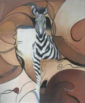 obrazy, reprodukce, Maskovaná zebra