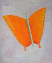 obrazy, reprodukce, Oranžový motýl