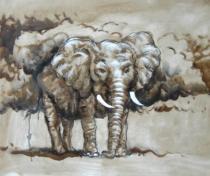 obrazy, reprodukce, Slon africký