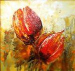 obrazy, reprodukce, Červené tulipány
