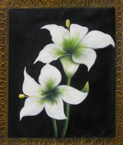 obraz Dva bílé květy