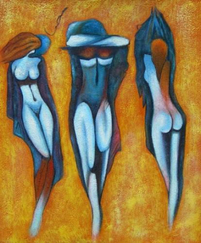 obraz Tři nahé ženy