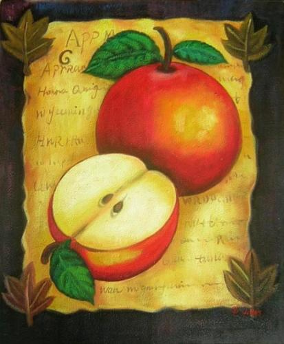 obraz Zátiší s jablkem