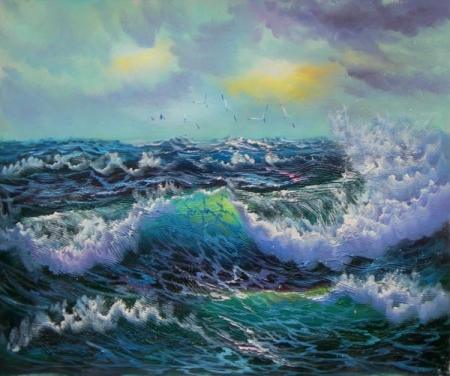 obraz mořské vlny