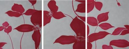 obraz Červené květy