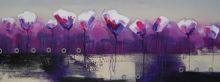 obraz Moderní fialové květy