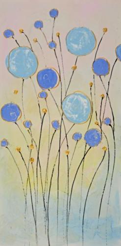 obraz Modré květiny