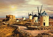 obrazy, reprodukce, Větrné mlýny Dona Quijota