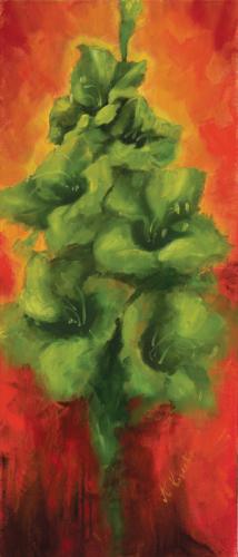 obraz Zelená gladiola