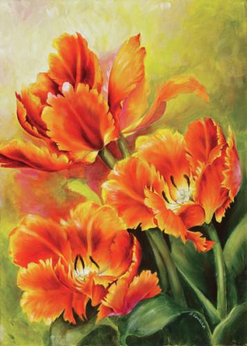 obraz Tři tulipány
