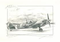 obrazy, reprodukce, Stíhací letoun Spitfire TE184 DU-N